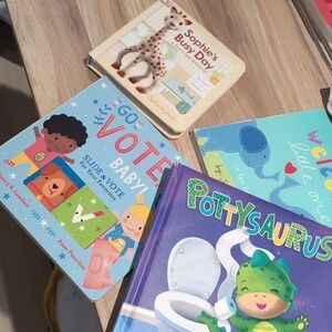 Toddler Potty Book Lot Plus Sophie the Giraffe Book